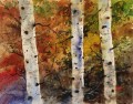 AUTUMN TREES Watercolor autumn